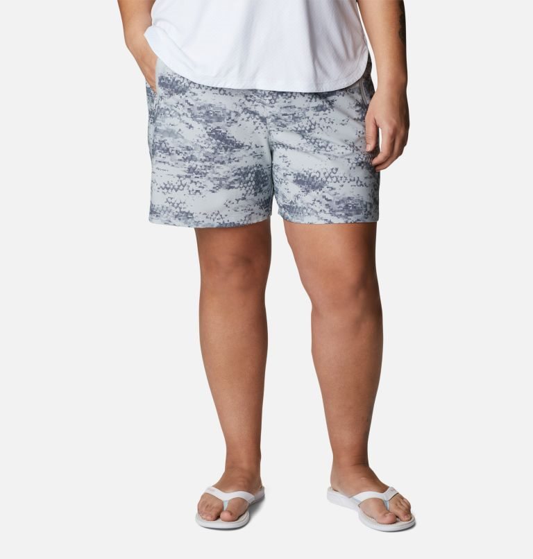 Pantaloni Scurti Columbia PFG Tidal II Dama Camuflaj | Plus Size GTA97S108